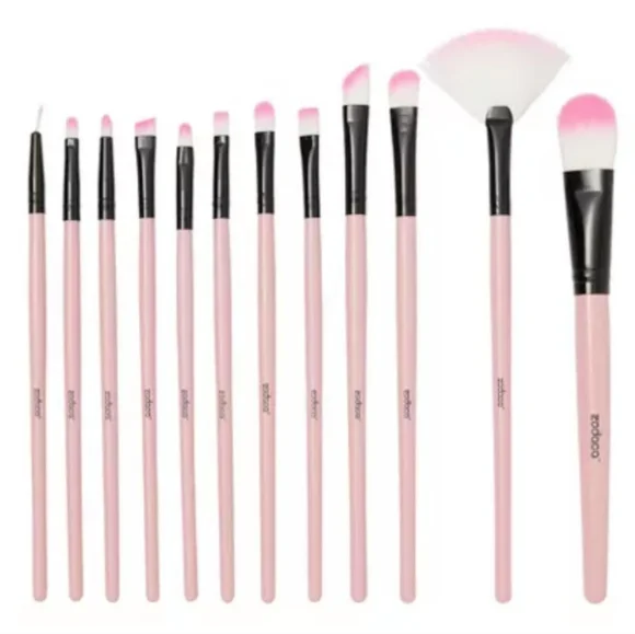 NIP Zodaca Pink Professional Makeup 24 Brush Set Plus Pouch - Picture 2 of 4